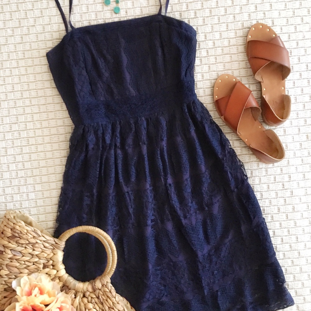 Navy Lace Dress